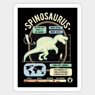 Dinosaur Facts - Spinosaurus Science & Anatomy Gift Sticker